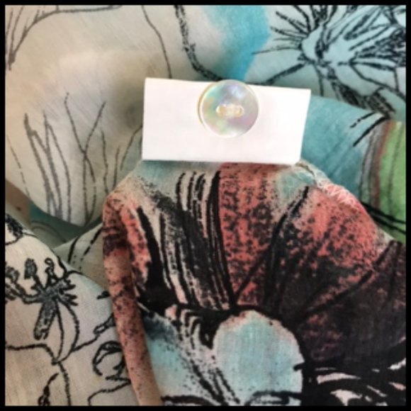 Orvis Semi Sheer Cotton Floral Tunic Top Size L - Picture 10 of 10